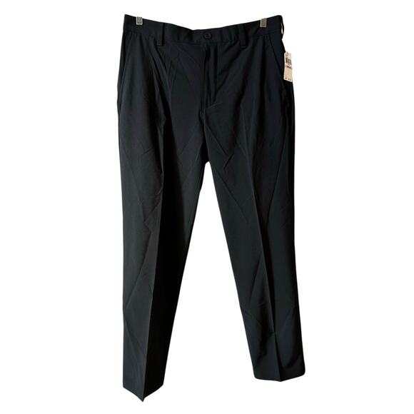 NWT IZOD Golf Men’s The Swingflex Straight Fit Flat Front Golf Pants Black 32x30 - Picture 1 of 10